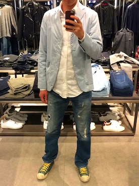 「JIL SANDER（ジルサンダー）のアイテム（ナイロンジャケット）」を使った、Hiroshi Matsuuraさん（メンズ・178cm）の秋コーディネート