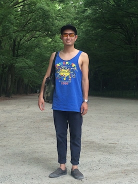 「MID by MIDWEST（ミッド バイ ミッドウエスト）のアイテム」を使った、masahiroさん（メンズ・170cm）の夏コーディネート