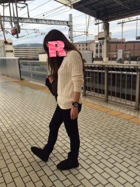 「ROSE BUD（ローズバッド）のアイテム（ナイロンジャケット）」を使った、®️さん（レディース・162cm）の秋コーディネート