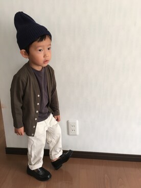 「COMME CA DU MODE（コムサデモード）のアイテム（スウェット）」を使った、caaaanaさん（キッズ・90cm）の秋コーディネート
