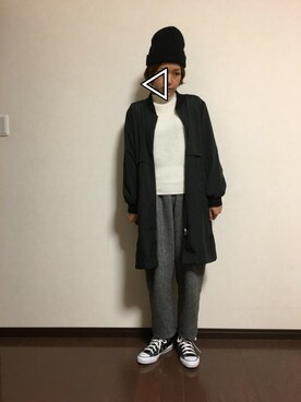「M.deux（エムドゥ）のアイテム（ニット/セーター）」を使った、caaaanaさん（レディース・158cm）の冬コーディネート