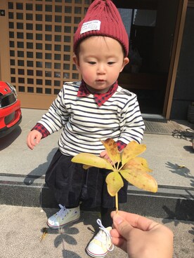 caaaanaさん（キッズ・70cm）の冬コーディネート