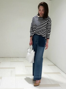 「Unaca（アナカ）のアイテム」を使った、enchainement/mignonさん（レディース・160cm）の冬コーディネート