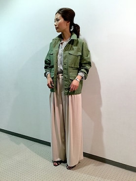 「d'un a dix（アナディス）のアイテム」を使った、enchainement/mignonさん（レディース・160cm）の春コーディネート