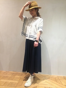 「Unaca（アナカ）のアイテム」を使った、enchainement/mignonさん（レディース・153cm）の春コーディネート