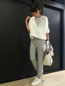 「mignon（ミニョン）のアイテム」を使った、enchainement/mignonさん（レディース・160cm）の春コーディネート