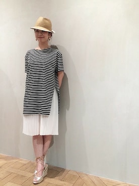 「Unaca（アナカ）のアイテム」を使った、enchainement/mignonさん（レディース・153cm）の春コーディネート