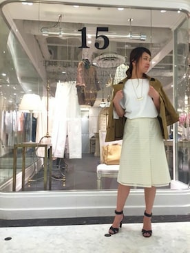 「Unaca（アナカ）のアイテム」を使った、enchainement/mignonさん（レディース・165cm）の春コーディネート