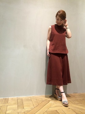 「d'un a dix（アナディス）のアイテム」を使った、enchainement/mignonさん（レディース・153cm）の春コーディネート