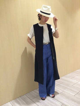 「d'un a dix（アナディス）のアイテム（ワンピース）」を使った、enchainement/mignonさん（レディース・160cm）の春コーディネート