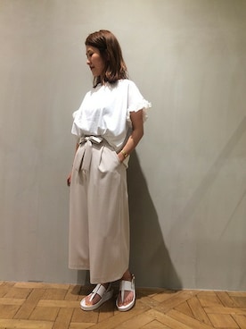 「Unaca（アナカ）のアイテム」を使った、enchainement/mignonさん（レディース・158cm）の春コーディネート