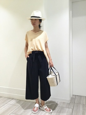 「Unaca（アナカ）のアイテム」を使った、enchainement/mignonさん（レディース・160cm）の夏コーディネート