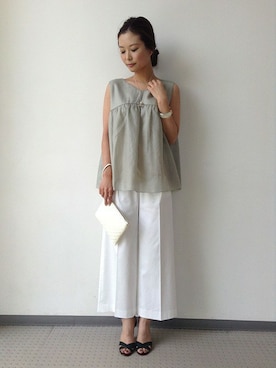 「Unaca（アナカ）のアイテム」を使った、enchainement/mignonさん（レディース・160cm）の夏コーディネート