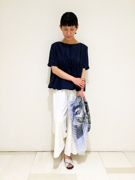 「Unaca（アナカ）のアイテム」を使った、enchainement/mignonさん（レディース・161cm）の夏コーディネート