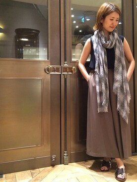 「Unaca（アナカ）のアイテム」を使った、enchainement/mignonさん（レディース・158cm）の夏コーディネート