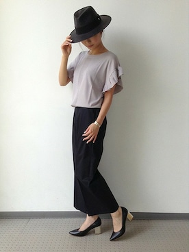 「Unaca（アナカ）のアイテム」を使った、enchainement/mignonさん（レディース・160cm）の夏コーディネート