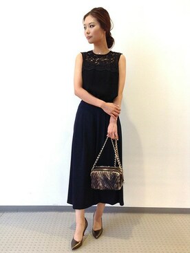 「Unaca（アナカ）のアイテム」を使った、enchainement/mignonさん（レディース・160cm）の夏コーディネート