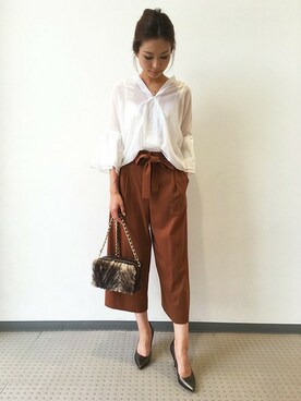 「Unaca（アナカ）のアイテム」を使った、enchainement/mignonさん（レディース・160cm）の夏コーディネート