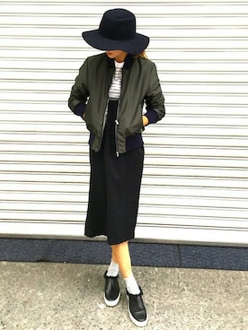 「Unaca（アナカ）のアイテム」を使った、enchainement/mignonさん（レディース・160cm）の秋コーディネート