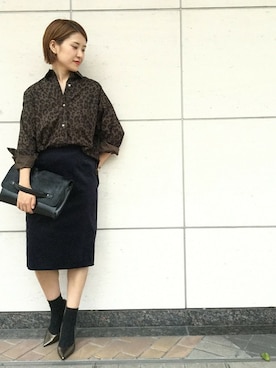 「mignon（ミニョン）のアイテム」を使った、enchainement/mignonさん（レディース・158cm）の秋コーディネート