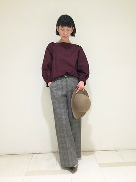「Unaca（アナカ）のアイテム」を使った、enchainement/mignonさん（レディース・160cm）の秋コーディネート