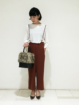 「Unaca（アナカ）のアイテム」を使った、enchainement/mignonさん（レディース・160cm）の秋コーディネート