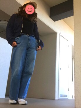 「H&M（エイチ・アンド・エム）のアイテム（ブルゾン）」を使った、Narumi さん（レディース・155cm）の秋コーディネート
