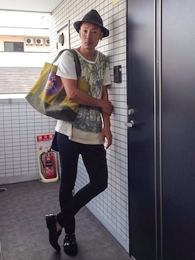 「Paul Smith（ポールスミス）のアイテム（その他シューズ）」を使った、山羊さん（メンズ・181cm）の夏コーディネート