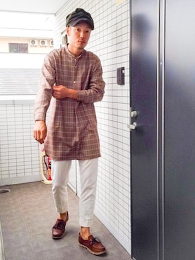 「BUTTERO（ブッテロ）のアイテム（その他シューズ）」を使った、山羊さん（メンズ・181cm）の秋コーディネート