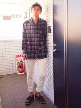 「BUTTERO（ブッテロ）のアイテム（その他シューズ）」を使った、山羊さん（メンズ・181cm）の秋コーディネート