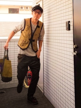 「BUTTERO（ブッテロ）のアイテム（その他シューズ）」を使った、山羊さん（メンズ・181cm）の秋コーディネート