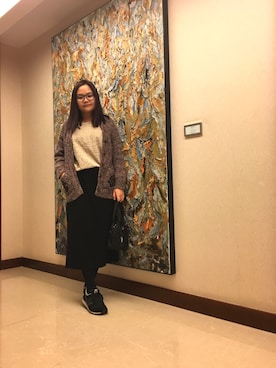 「Gleam（グリーム）のアイテム」を使った、Kristy Ng さん（レディース・157cm）の秋コーディネート