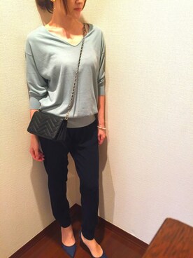 「Folli Follie（フォリフォリ）のアイテム（ブレスレット、ホワイト系）」を使った、myongさん（レディース・154cm）の春コーディネート