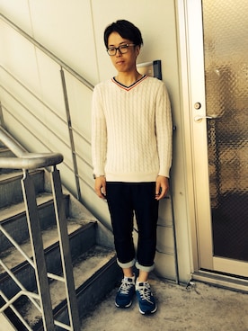 「nonnative（ノンネイティブ）のアイテム（レッグウェア）」を使った、Koichi Ono LABOONさん（メンズ・170cm）の春コーディネート