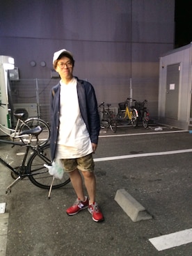 「L.H.P（エルエイチピー）のアイテム（ステンカラーコート）」を使った、Koichi Ono LABOONさん（メンズ・170cm）の春コーディネート