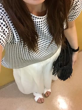 「STYLE DELI（スタイルデリ）のアイテム（バッグ）」を使った、saochi♡さん（レディース・160cm）の夏コーディネート