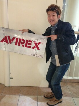 「AVIREX（アヴィレックス）のアイテム（ブルゾン）」を使った、SHOさん（メンズ・168cm）の秋コーディネート