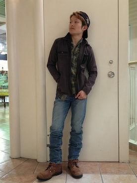 「AVIREX（アヴィレックス）のアイテム（ジャージ）」を使った、SHOさん（メンズ・168cm）の秋コーディネート