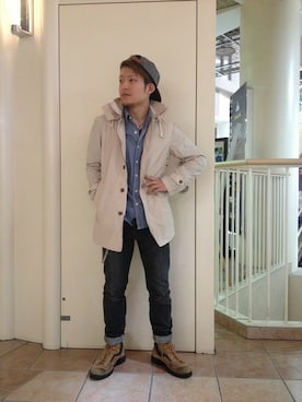 「AVIREX（アヴィレックス）のアイテム（その他アウター）」を使った、SHOさん（メンズ・168cm）の冬コーディネート