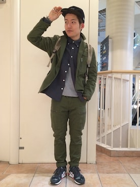 「AVIREX（アヴィレックス）のアイテム（テーラードジャケット）」を使った、SHOさん（メンズ・168cm）の春コーディネート