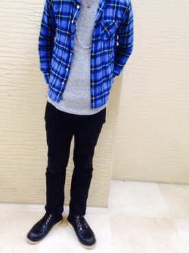 「黒パンツ」｜Yasuhiro Koyamaさん（メンズ・180cm）の秋コーディネート