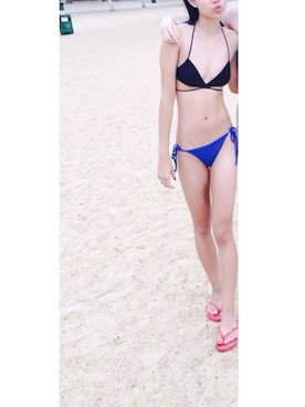 「Abercrombie&Fitch（アバークロンビーアンドフィッチ）のアイテム（サンダル）」を使った、Angelchengytさん（レディース・160cm）の夏コーディネート