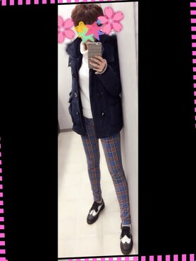 「SLY（スライ）のアイテム（モッズコート）」を使った、fsmkjさん（レディース・163cm）の冬コーディネート