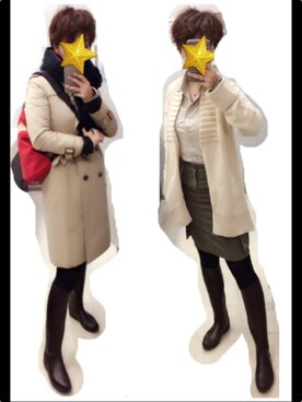 「カーゴスカート」｜「アイテム（トレンチコート）」を使った、fsmkjさん（レディース・163cm）の春コーディネート