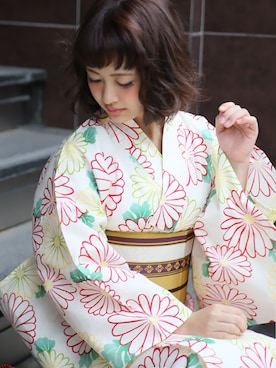 「マーガレット」｜「アイテム（水着/着物・浴衣）」を使った、utataneさん（レディース・165cm）の春コーディネート