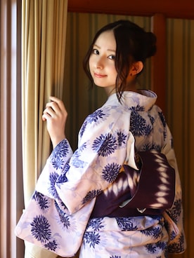 「秋コーデ」｜「アイテム（浴衣）」を使った、utataneさん（レディース・167cm）の秋コーディネート