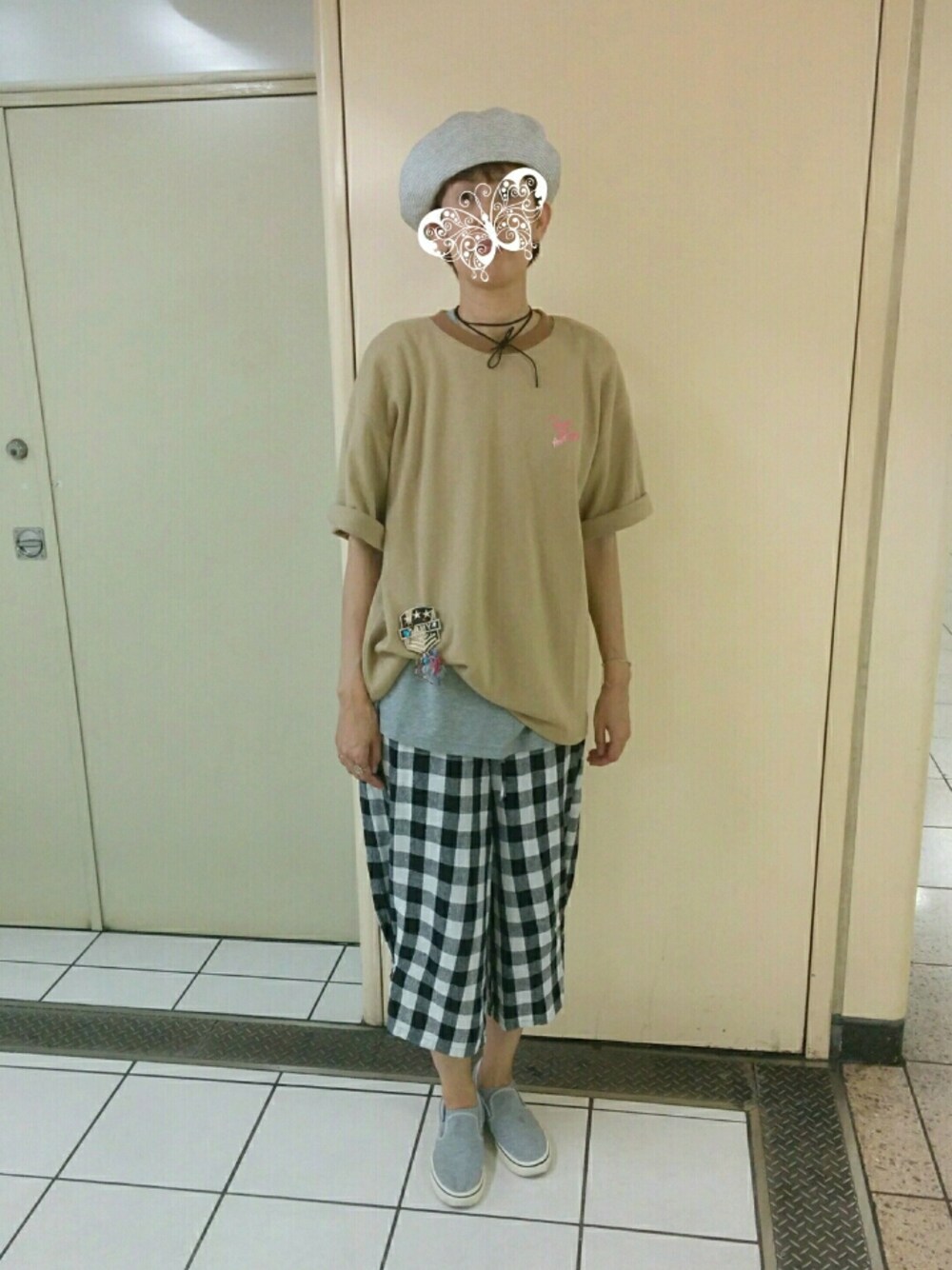 「韓国ブランド、韓国ファッション、ハンドメイド、korean fashion、korea、sculptor」｜「Handmadeのアイテム（その他パンツ、ブラック系）」を使った、aon9さん（レディース・166cm）の夏コーディネートの1枚目の写真