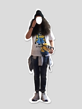 「USJ」｜「アイテム（おもちゃ）」を使った、si-zuさん（レディース・165cm）の秋コーディネート