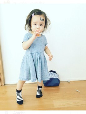 「ドラフトGAP」｜「アイテム（ワンピース/ドレス）」を使った、kakaさん（キッズ・80cm）の夏コーディネート
