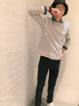 「FREE'S MART（フリーズマート）のアイテム（トップス）」を使った、Masaki Shimoda さん（メンズ・170cm）の春コーディネート